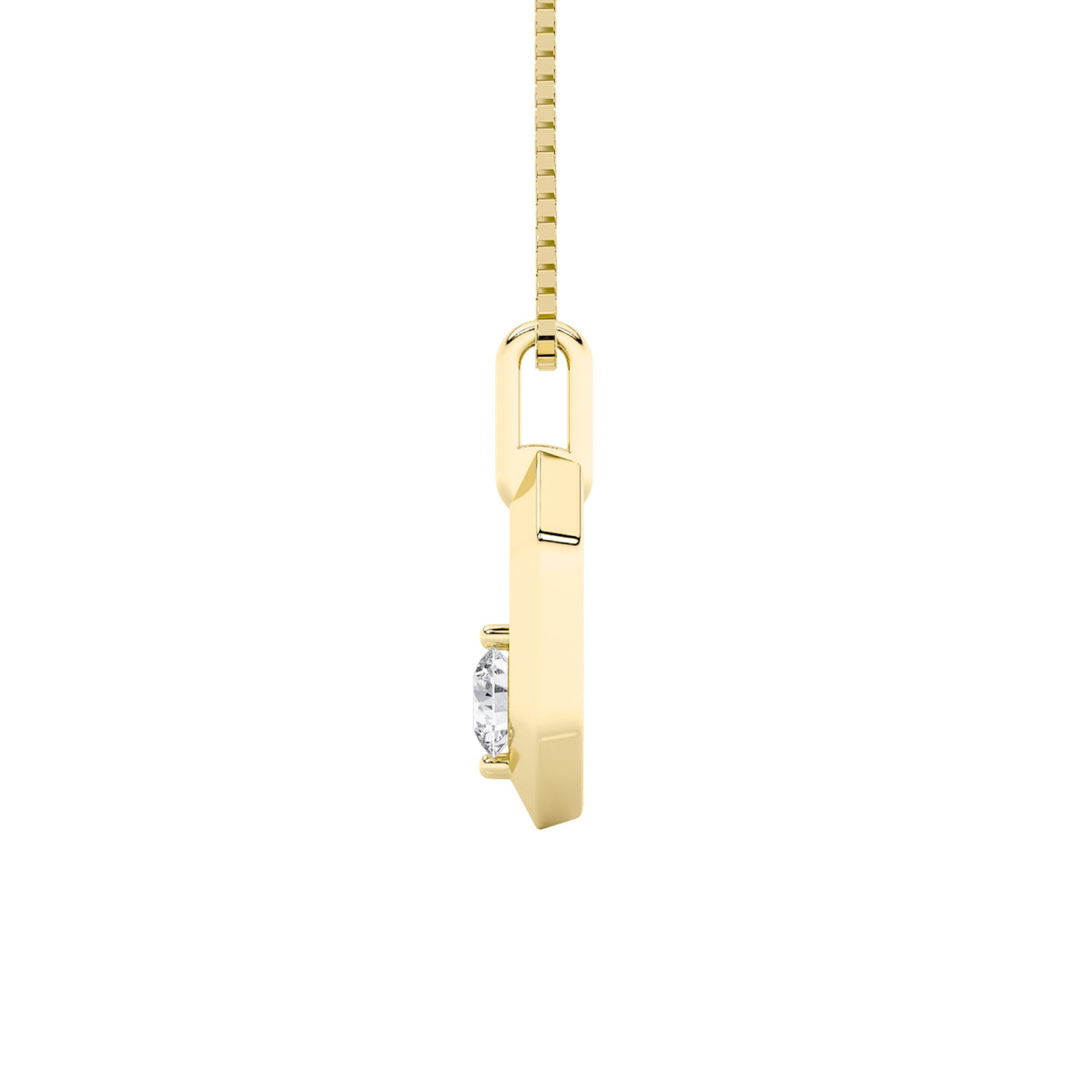 0.25CTW Round Lab-Grown Diamond Prong Fancy Pendant 1 Stone