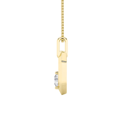 0.25CTW Round Lab-Grown Diamond Prong Fancy Pendant 1 Stone