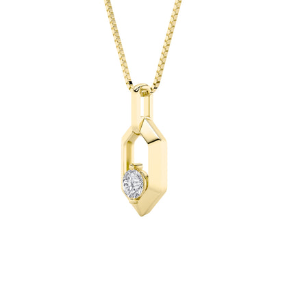 0.25CTW Round Lab-Grown Diamond Prong Fancy Pendant 1 Stone