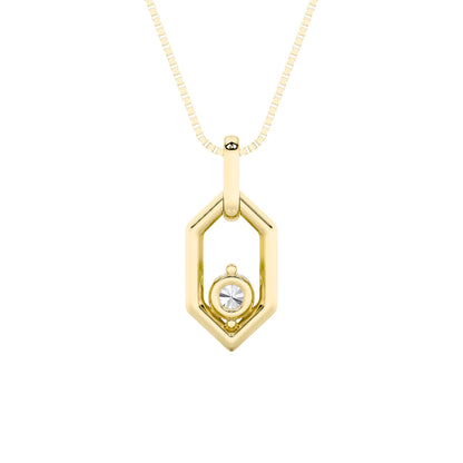 0.25CTW Round Lab-Grown Diamond Prong Fancy Pendant 1 Stone