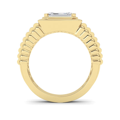 2.5CTW Emerald Lab-Grown Diamond Prong Men's Ring 1 Stone