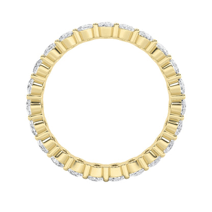3.35CTW Oval Lab-Grown Diamond Split Prong Eternity Ring 19 Stones