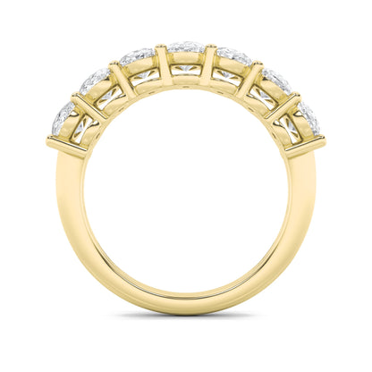 3CTW Oval Lab-Grown Diamond Prong Seven Stone Band Ring 7 Stones