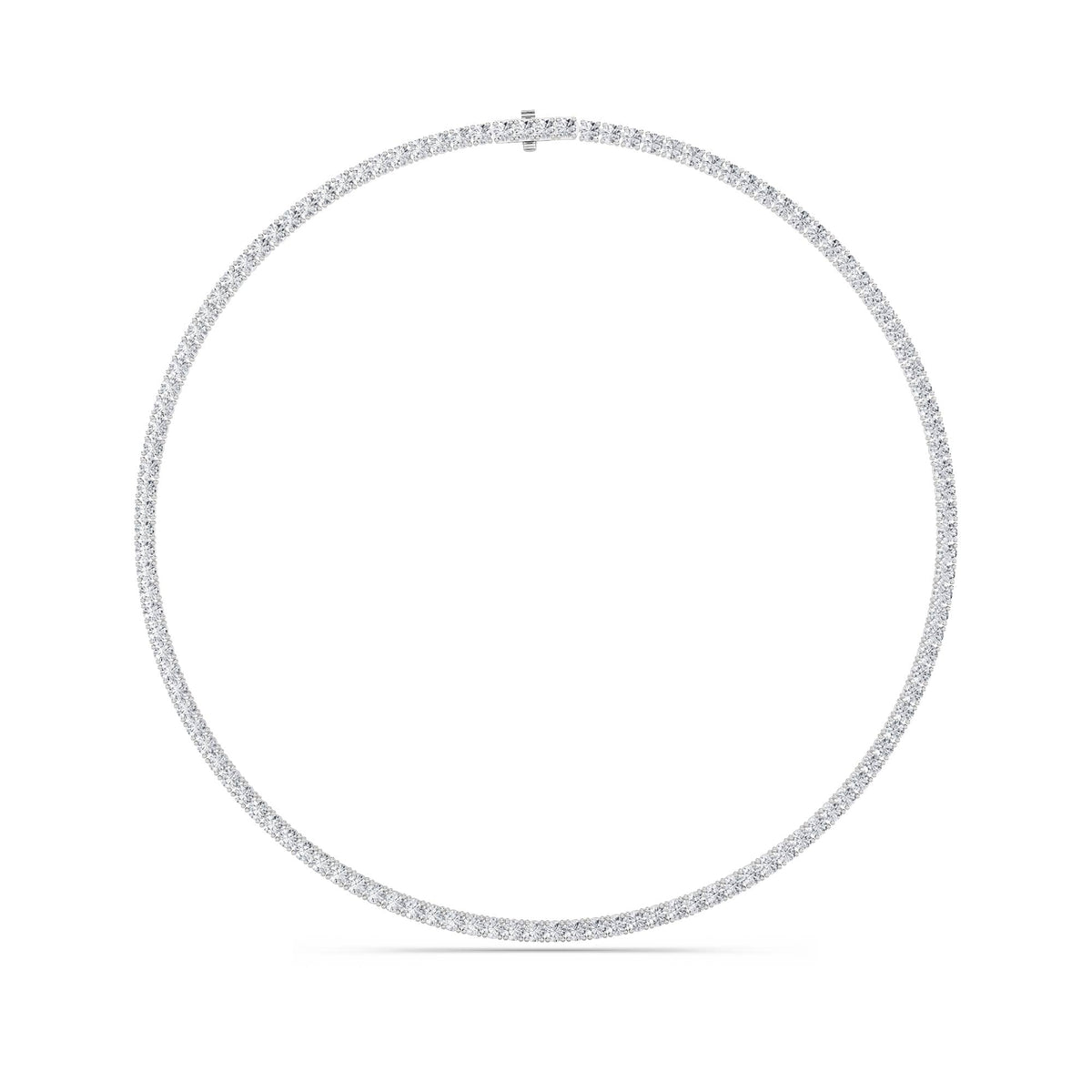 24.2CTW Round Lab-Grown Diamond Tennis Necklace 121 Stones