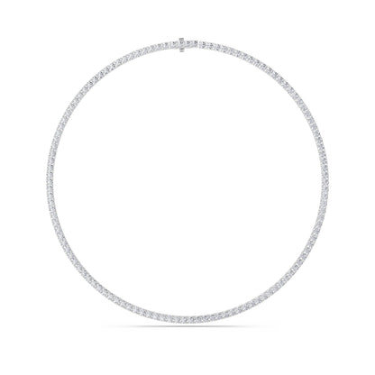24.2CTW Round Lab-Grown Diamond Tennis Necklace 121 Stones
