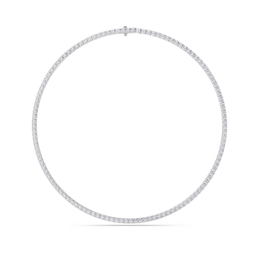 24.2CTW Round Lab-Grown Diamond Tennis Necklace 121 Stones