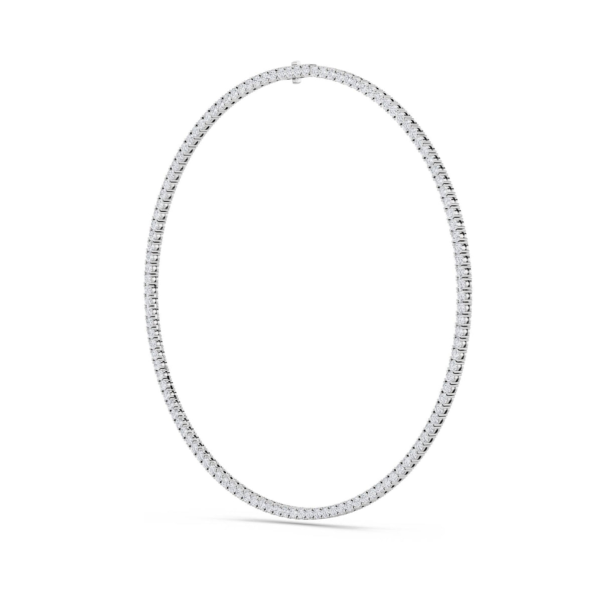 24.2CTW Round Lab-Grown Diamond Tennis Necklace 121 Stones