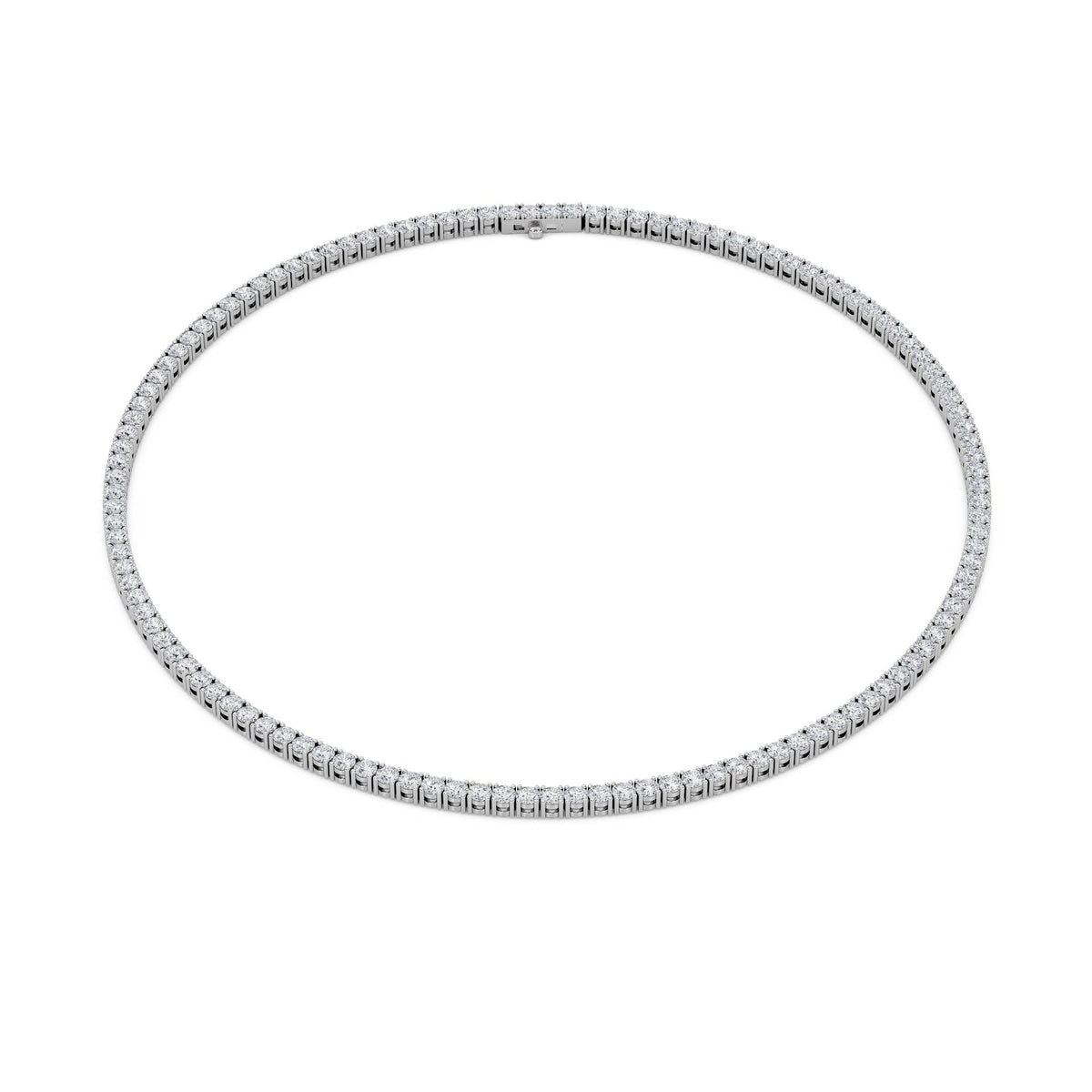 24.2CTW Round Lab-Grown Diamond Tennis Necklace 121 Stones