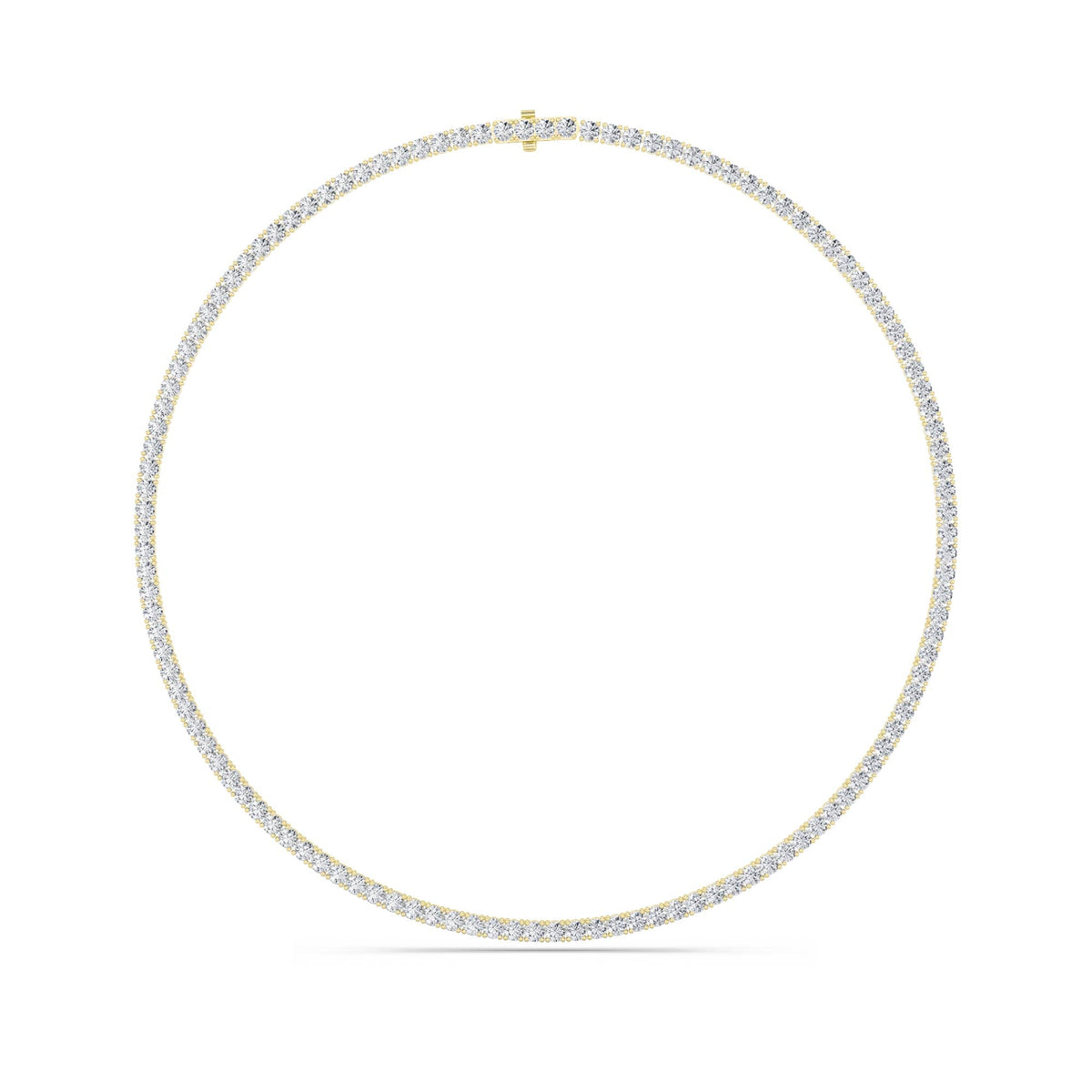 24.2CTW Round Lab-Grown Diamond Tennis Necklace 121 Stones