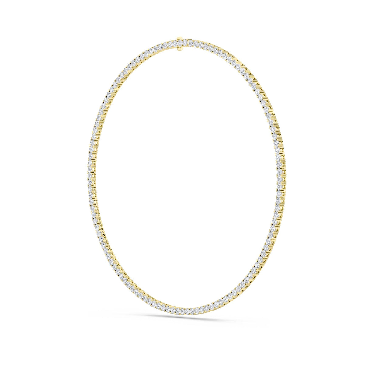 24.2CTW Round Lab-Grown Diamond Tennis Necklace 121 Stones