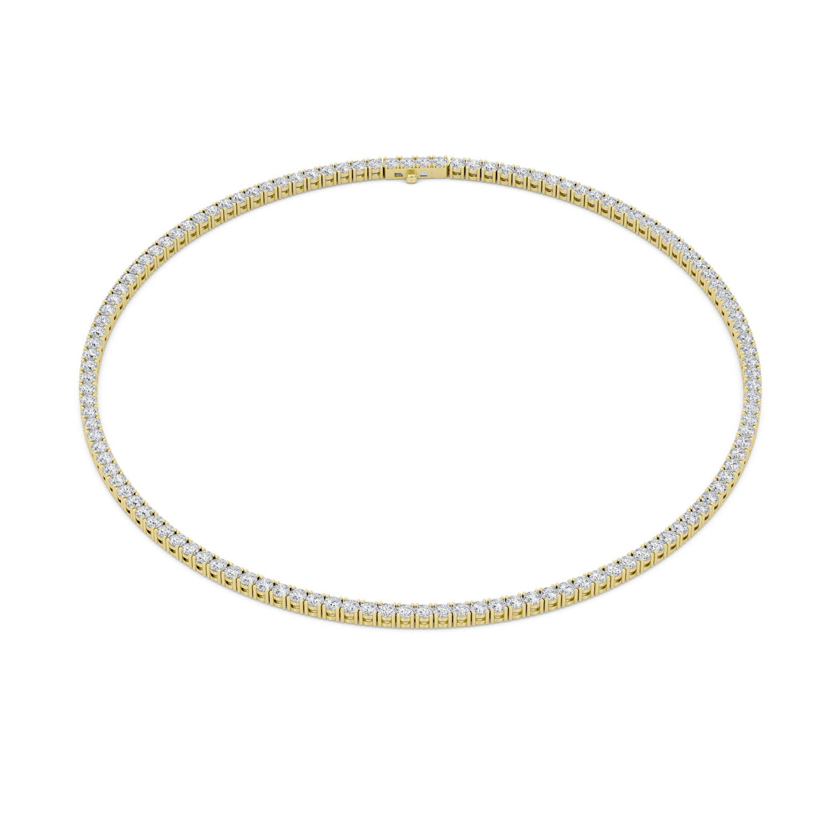 24.2CTW Round Lab-Grown Diamond Tennis Necklace 121 Stones