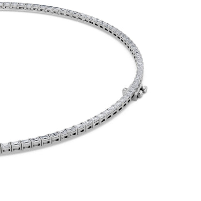 21CTW Emerald Lab-Grown Diamond Necklace 105 Stones