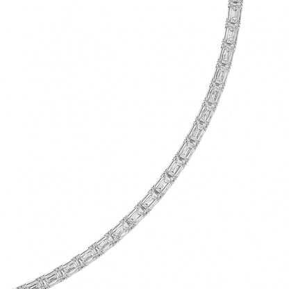21CTW Emerald Lab-Grown Diamond Necklace 105 Stones