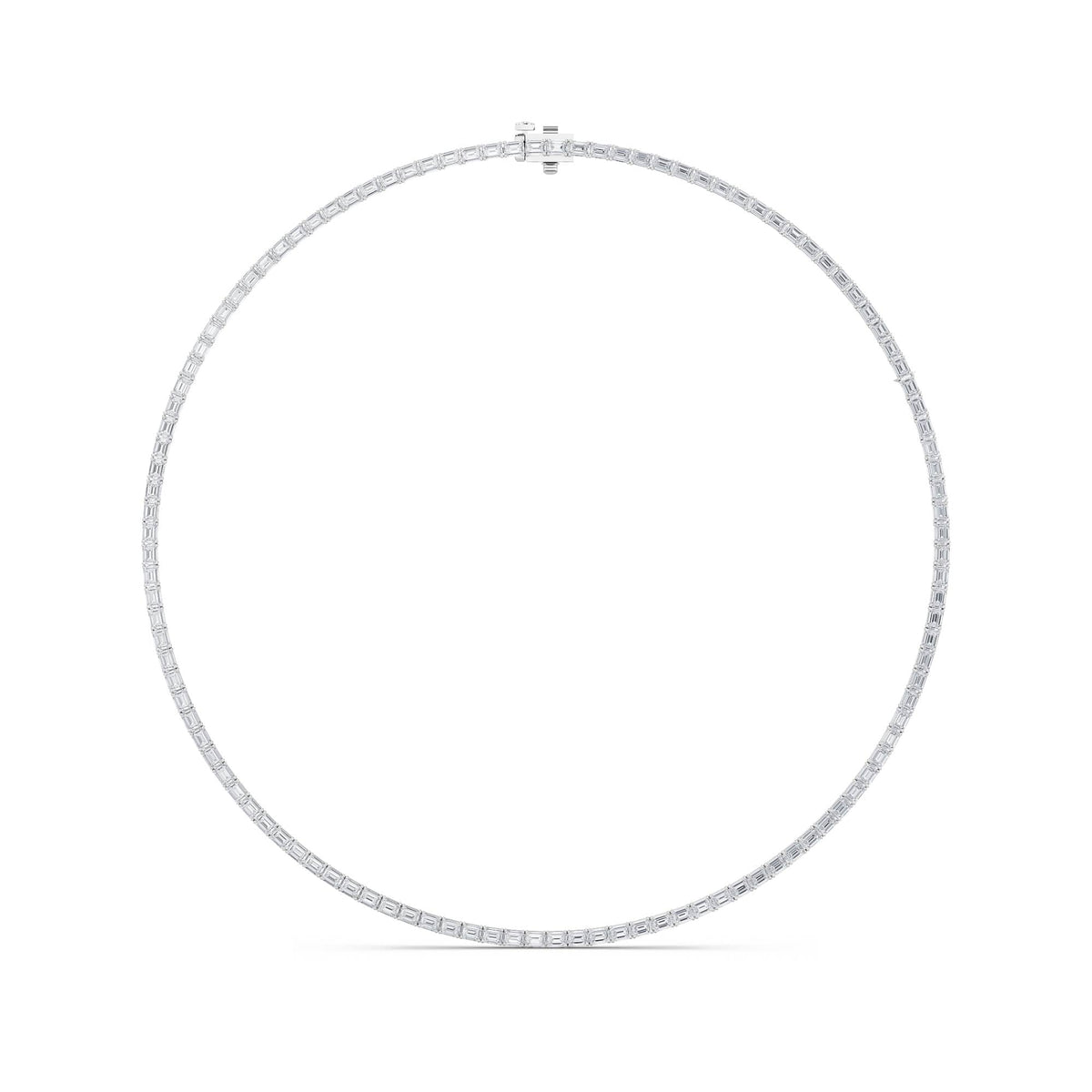 29CTW Emerald Lab-Grown Diamond Tennis Necklace 95 Stones