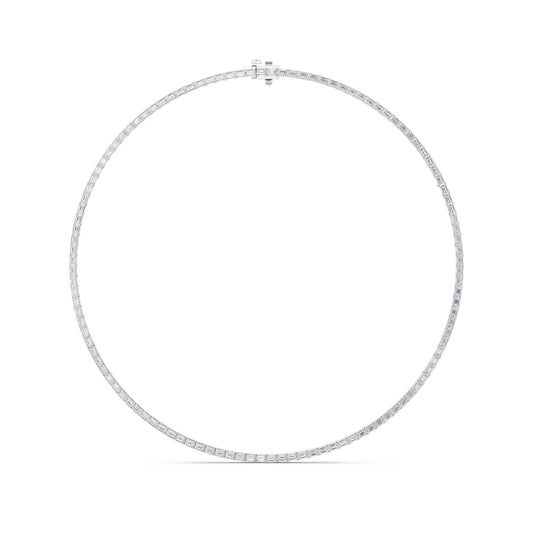 29CTW Emerald Lab-Grown Diamond Tennis Necklace 95 Stones