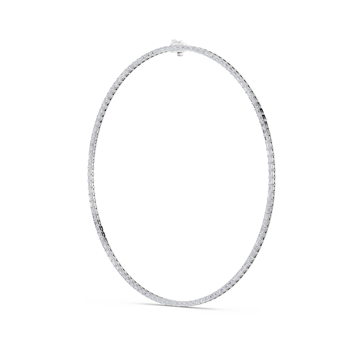 29CTW Emerald Lab-Grown Diamond Tennis Necklace 95 Stones
