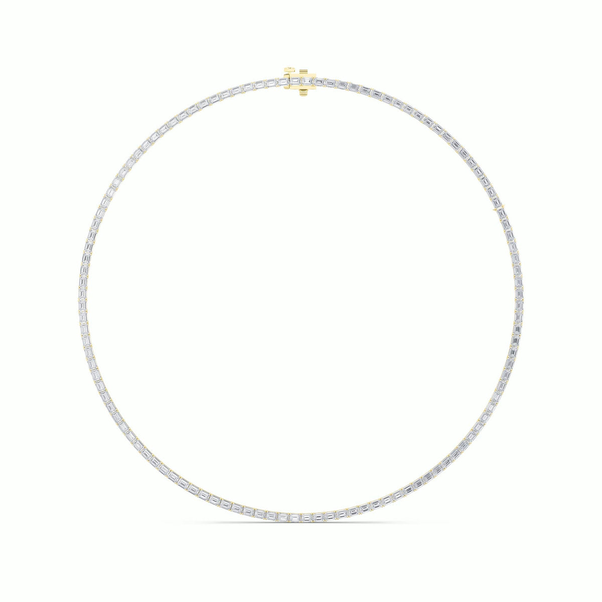 29CTW Emerald Lab-Grown Diamond Tennis Necklace 95 Stones