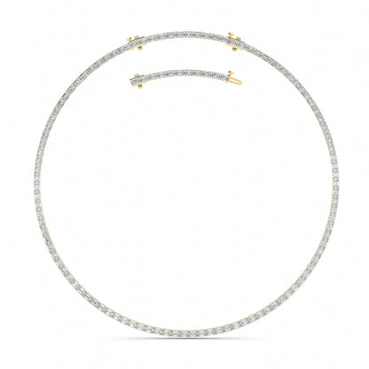 29CTW Emerald Lab-Grown Diamond Tennis Necklace 95 Stones