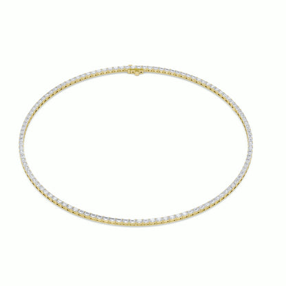 29CTW Emerald Lab-Grown Diamond Tennis Necklace 95 Stones