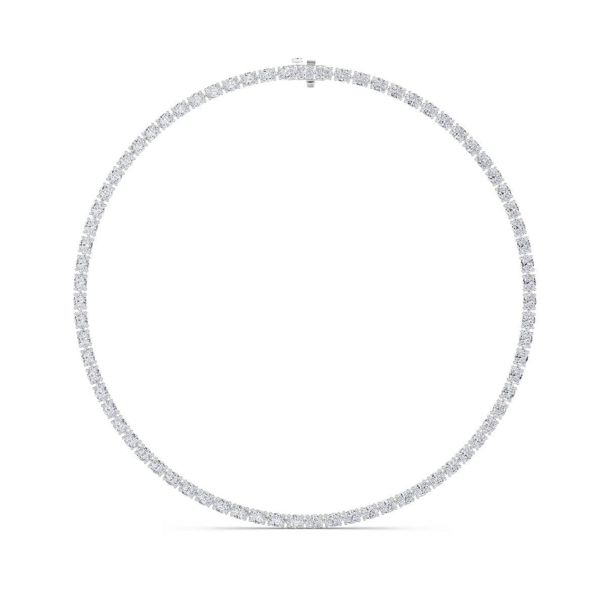12CTW Oval Lab-Grown Diamond Necklace 118 Stones