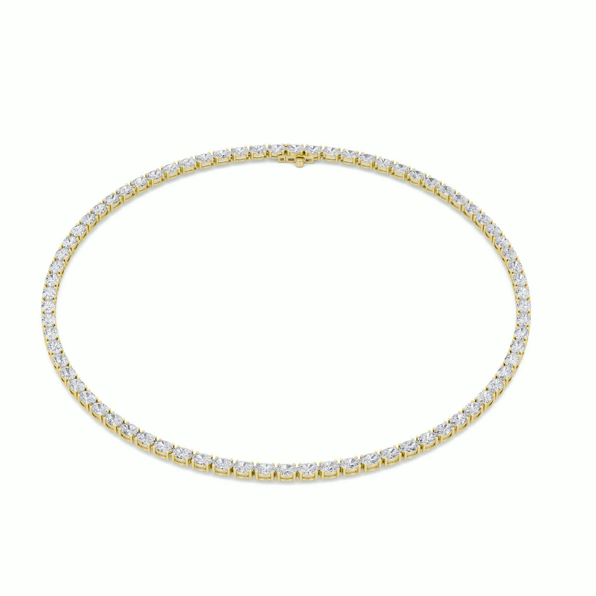 12CTW Oval Lab-Grown Diamond Necklace 118 Stones
