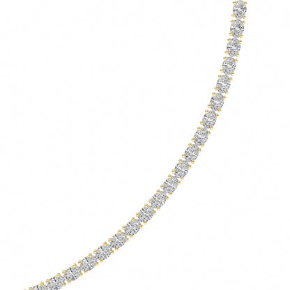 12CTW Oval Lab-Grown Diamond Necklace 118 Stones
