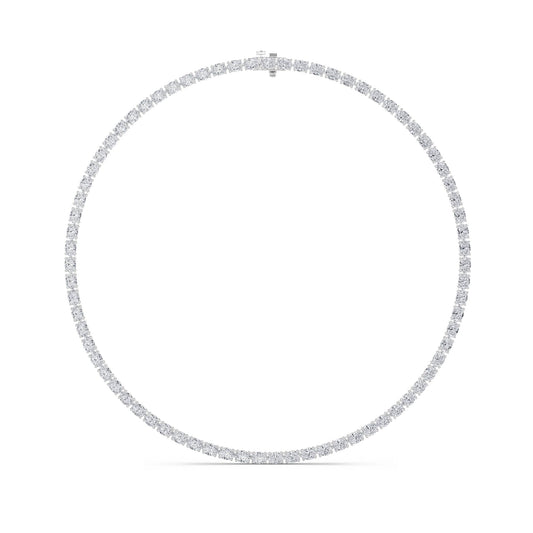 19CTW Oval Lab-Grown Diamond Tennis Necklace 95 Stones