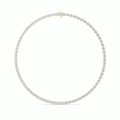 19CTW Oval Lab-Grown Diamond Tennis Necklace 95 Stones