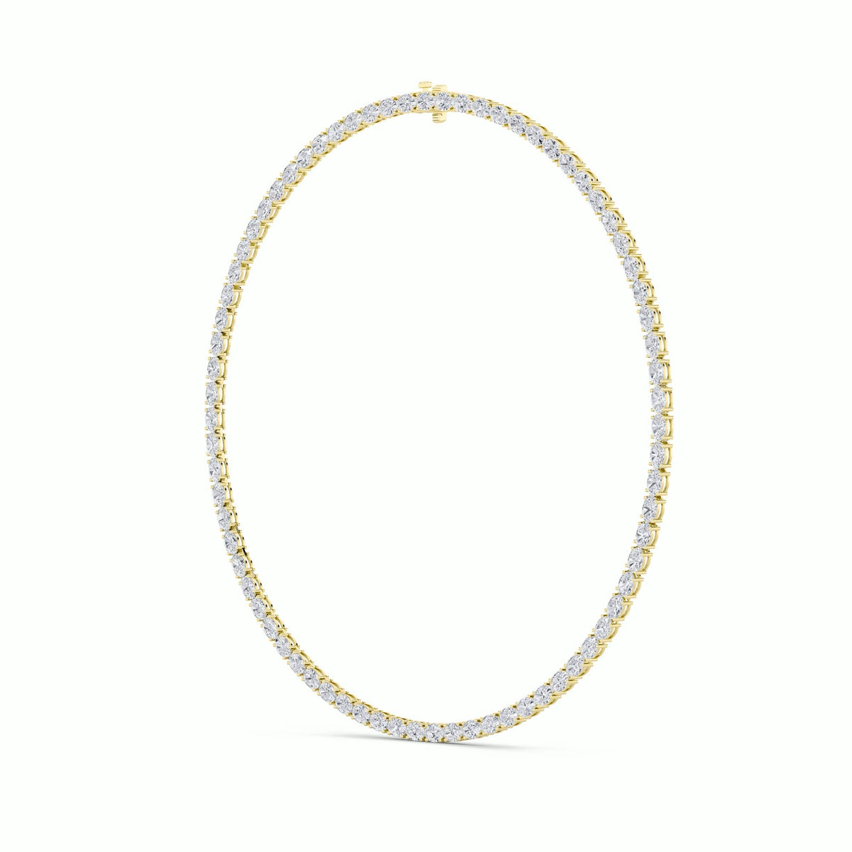 19CTW Oval Lab-Grown Diamond Tennis Necklace 95 Stones