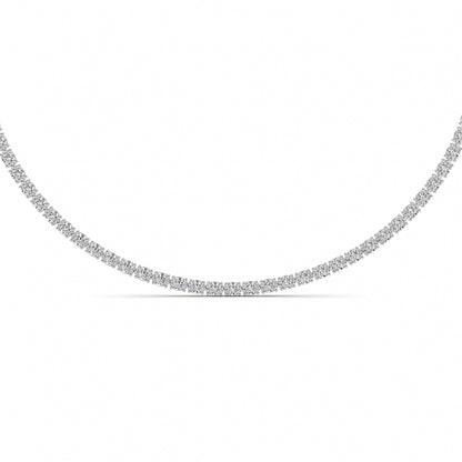 25CTW Oval Lab-Grown Diamond Tennis Necklace 84 Stones