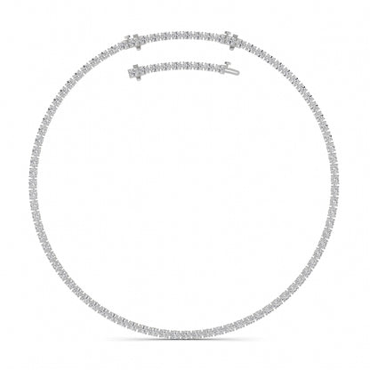 25CTW Oval Lab-Grown Diamond Tennis Necklace 84 Stones