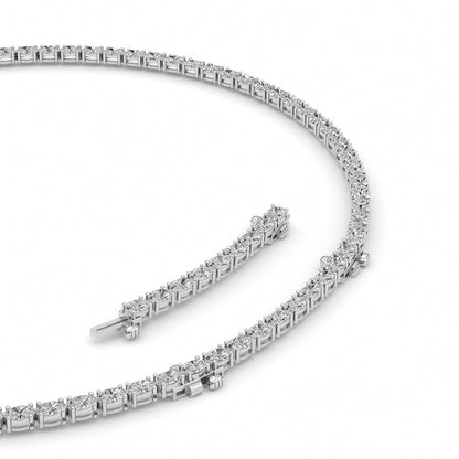 25CTW Oval Lab-Grown Diamond Tennis Necklace 84 Stones