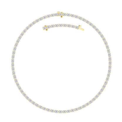 25CTW Oval Lab-Grown Diamond Tennis Necklace 84 Stones