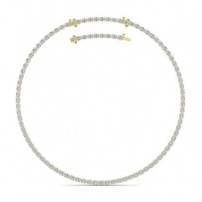 25CTW Oval Lab-Grown Diamond Tennis Necklace 84 Stones