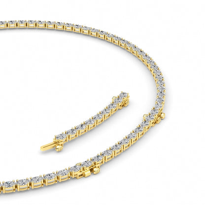 25CTW Oval Lab-Grown Diamond Tennis Necklace 84 Stones