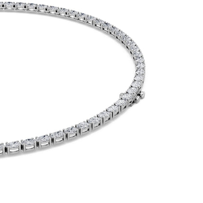 31CTW Oval Lab-Grown Diamond Tennis Necklace 77 Stones