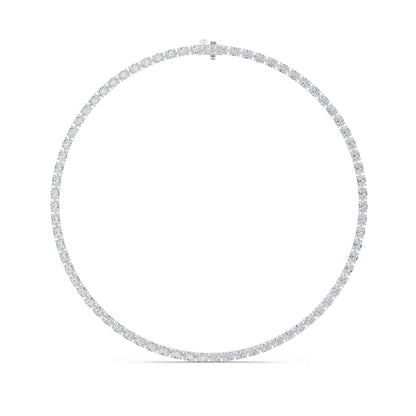 36CTW Oval Lab-Grown Diamond Tennis Necklace 72 Stones