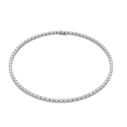 36CTW Oval Lab-Grown Diamond Tennis Necklace 72 Stones