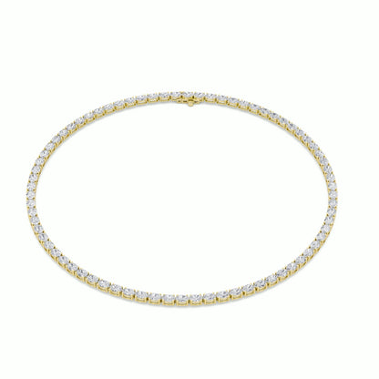 36CTW Oval Lab-Grown Diamond Tennis Necklace 72 Stones