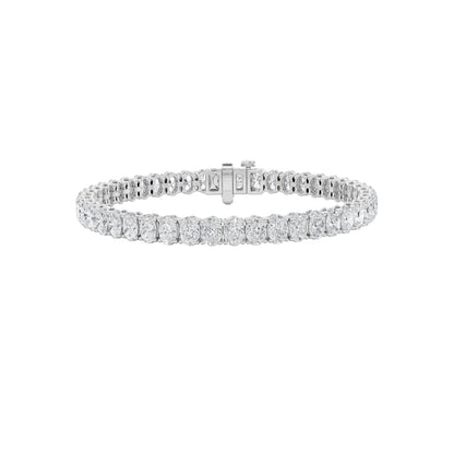 11.75CTW Oval Lab-Grown Diamond Prong North South Bracelet 47 Stones