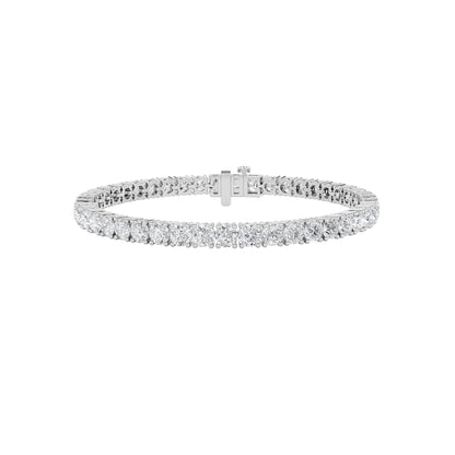 10CTW Round Lab-Grown Diamond Prong Tennis Bracelet 43 Stones