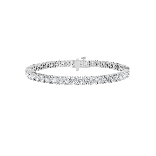 10CTW Round Lab-Grown Diamond Prong Tennis Bracelet 43 Stones