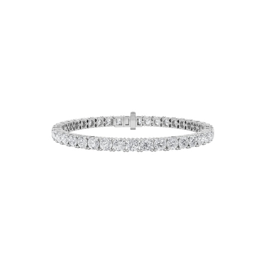 13CTW Round Lab-Grown Diamond Prong Tennis Bracelet 38 Stones
