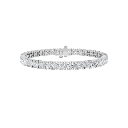 15CTW Round Lab-Grown Diamond Prong Tennis Bracelet 35 Stones