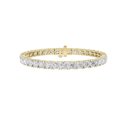 15CTW Round Lab-Grown Diamond Prong Tennis Bracelet 35 Stones