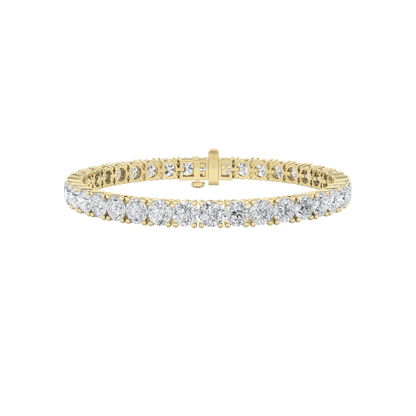 15CTW Round Lab-Grown Diamond Prong Tennis Bracelet 35 Stones