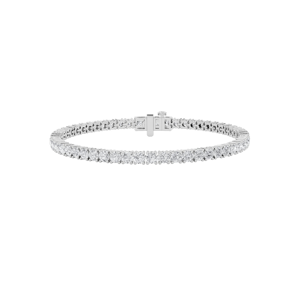 6CTW Round Lab-Grown Diamond Prong Tennis Bracelet 52 Stones