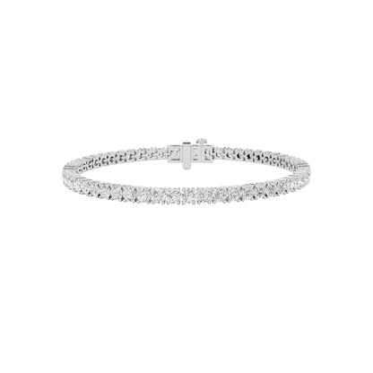 6CTW Round Lab-Grown Diamond Prong Tennis Bracelet 52 Stones