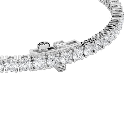 6CTW Round Lab-Grown Diamond Prong Tennis Bracelet 52 Stones