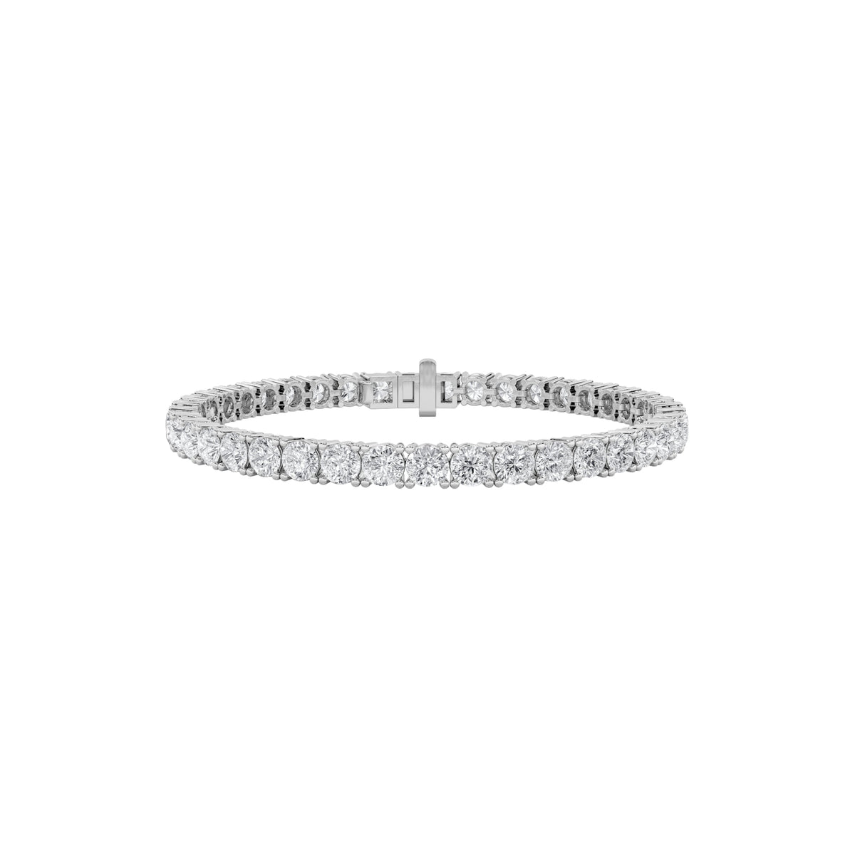 7CTW Round Lab-Grown Diamond Prong Tennis Bracelet 48 Stones